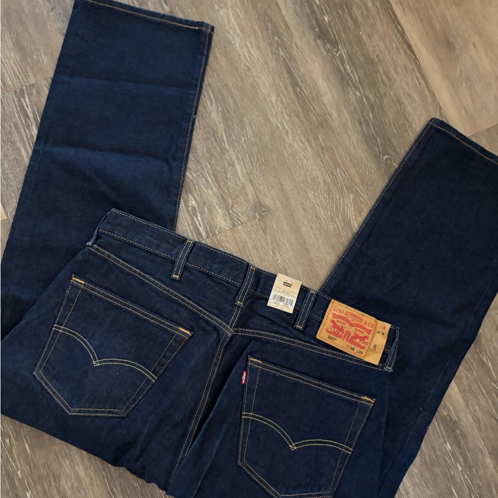 Levi's 501 Original Fit Dark Blue Men’s Jeans Sz 38X29 NWT - Picture 7 of 7